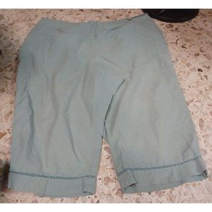 Alfred Dunner Womens Capris Sea Foam Green 24W